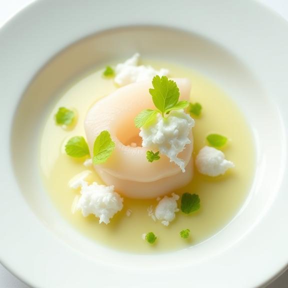 Ocean Jewel: a beautifully plated scallop dish